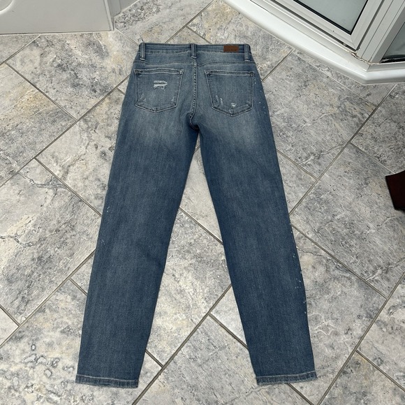 Judy Blue Relaxed Fit Distressed Bleach Splatter Denim Jeans Sz 5/27 Style #8273 - Picture 5 of 5